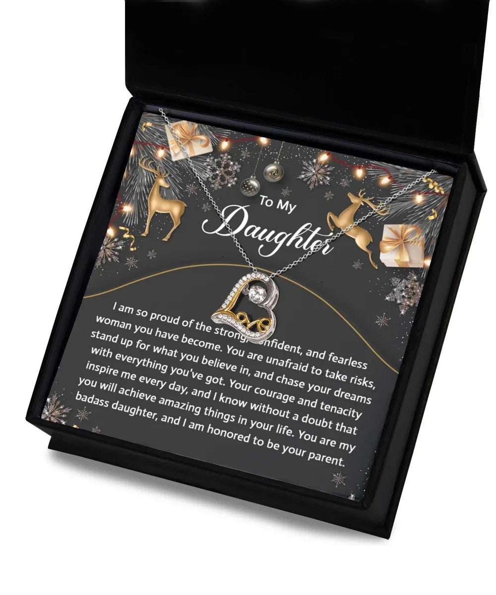 Gift for Daughter - Amazing Things - Love Dancing Heart Pendant Necklace