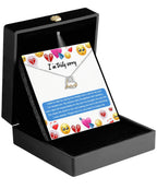 Apology Gift for Girlfriend, Wife, Soulmate - Sorry, How Deeply Sorry - Love Dancing Heart Pendant Necklace