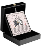 Wife Wedding Day Gift We Will Be As One Love Dancing Heart Pendant Necklace Bride Gift from Groom