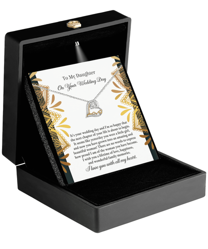 Daughter Wedding Day Gift - A Little Girl - Love Dancing Heart Pendant Necklace - Mallard Moon Gift Shop