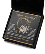 To My Daughter - Set Your Mind Love Dancing Heart Pendant Necklace