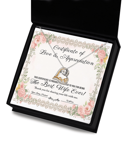 Wife Wedding Day, Anniversary, Birthday Gift - Love & Appreciation - Love Dancing Heart Pendant Necklace - Mallard Moon Gift Shop