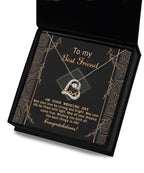 Gift for Best Friend Wedding - Strong And Bright - Wedding Day Gift Love Dancing Heart Pendant Necklace