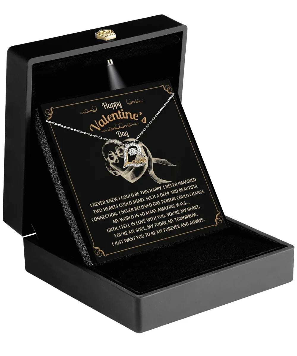 You’re My Forever - Love Dancing Heart Necklace - A Timeless Expression of Love for Your Soulmate - Heartfelt Gift for Valentine's Day
