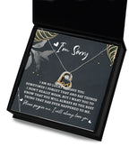 Apology Gift for Girlfriend, Wife, Soulmate - Sorry, The Best Thing - Love Dancing Heart Pendant Necklace