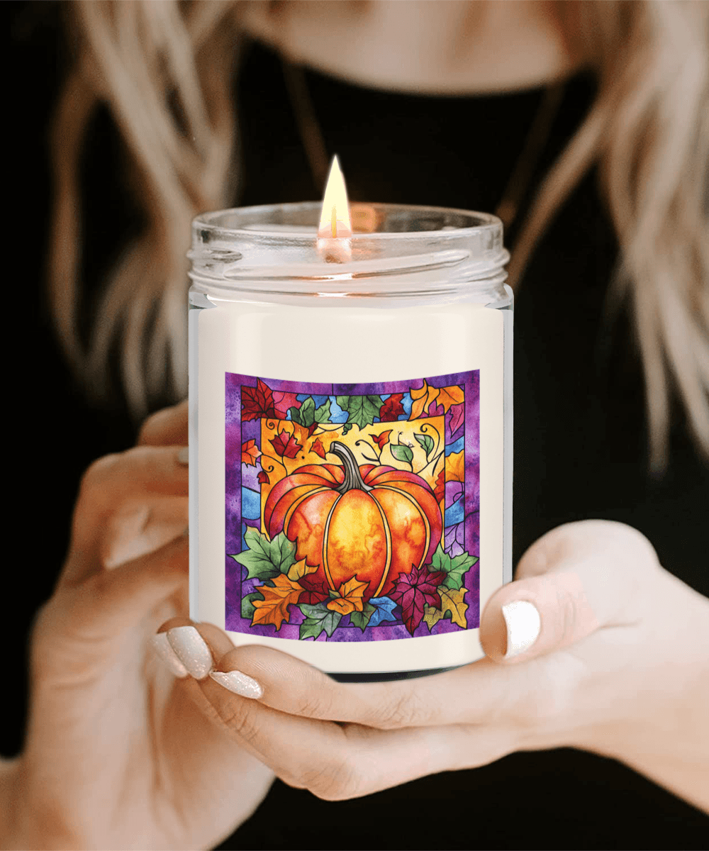 Fall Pumpkin Soy Container Jar Candle Home Decor - Mallard Moon Gift Shop
