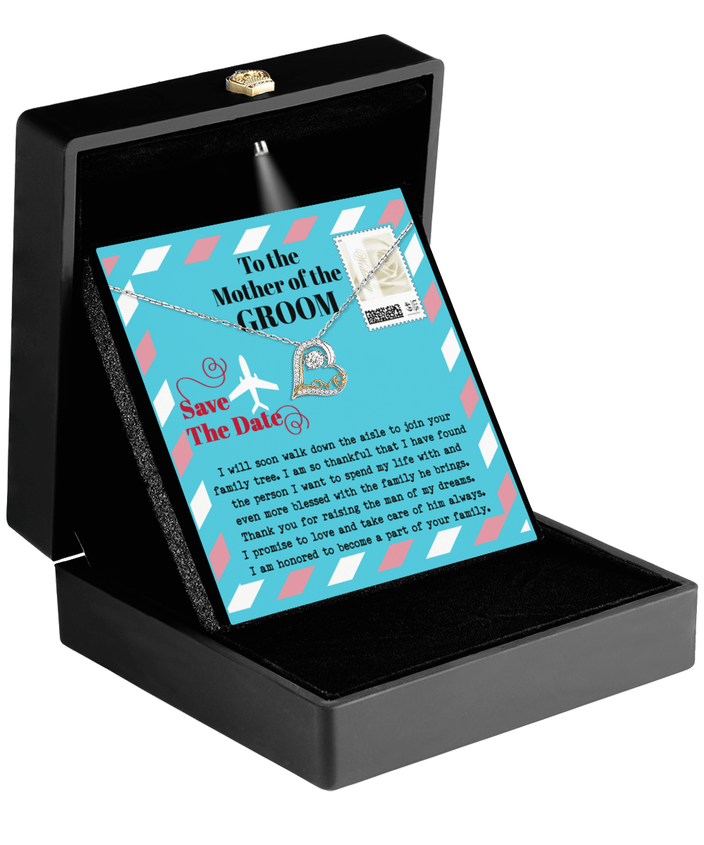 Mother of the Groom Gift Join your Family Tree Love Heart Pendant Necklace - Mallard Moon Gift Shop