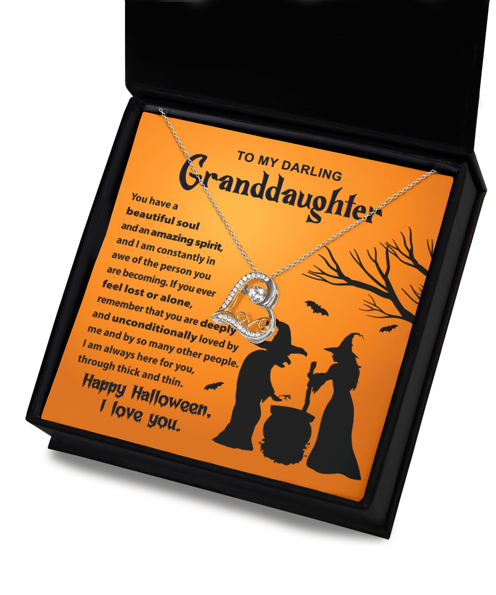 Granddaughter Halloween Inspired - Beautiful Soul Love Dancing Heart Necklace - Mallard Moon Gift Shop