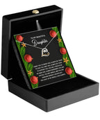 Daughter Christmas Present - Nobody Can Replace - Love Dancing Heart Pendant Necklace