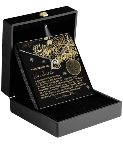 Soulmate Romantic Gift - Amazingly Perfect - Love Dancing Heart Pendant Necklace - Mallard Moon Gift Shop