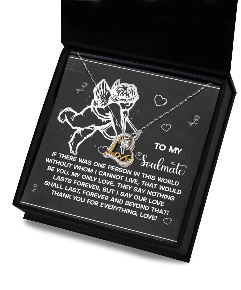 To My Soulmate - Love Dancing Heart Necklace – A Heartfelt Gift to Celebrate Love That Lasts Forever