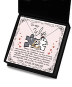 Wife Wedding Day Gift We Will Be As One Love Dancing Heart Pendant Necklace Bride Gift from Groom