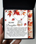 Daughter Birthday, Graduation, Christmas Gift - You Were A Baby - Love Dancing Heart Pendant Necklace