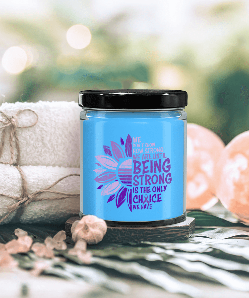 Cancer Support Hodgkins Lymphoma Being Strong Scented Soy Candle - Mallard Moon Gift Shop