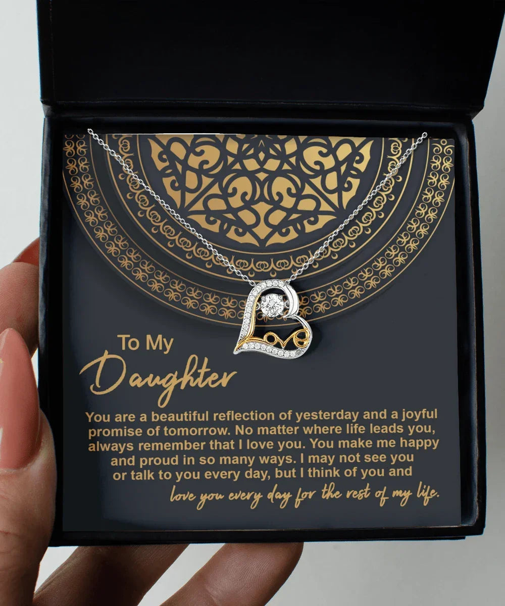 Daughter Birthday, Christmas, Graduation Gift - Beautiful Reflection - Love Dancing Necklace