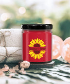 Sunflower Monogram Soy Scented Container Jar Candle
