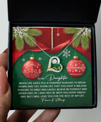 Daughter Gift - Million Reasons - Love Dancing Heart Pendant Necklace