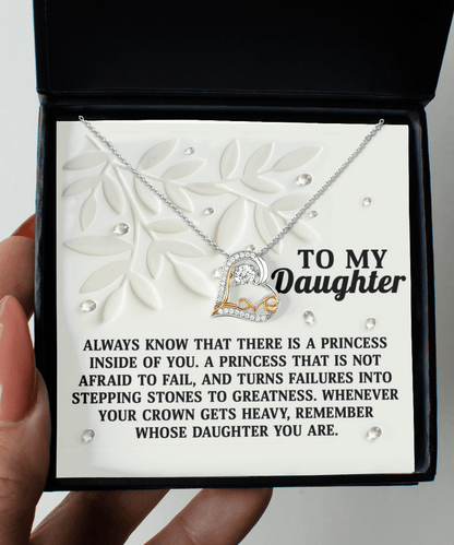 Daughter Birthday, Graduation, Christmas Inspirational Gift  - Inside Of You - Love Dancing Heart Pendant Necklace - Mallard Moon Gift Shop