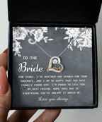 Bride Wedding Day Gift - My Best Friend - Love Dancing Heart Pendant Necklace