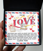 To My Love - Love Dancing Heart Necklace – A Heartfelt Gift for Long-Distance Relationships