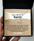 Apology Gift for Girlfriend, Wife, Soulmate - Sorry, Don't Keep Me Apart - Love Dancing Heart Pendant Necklace
