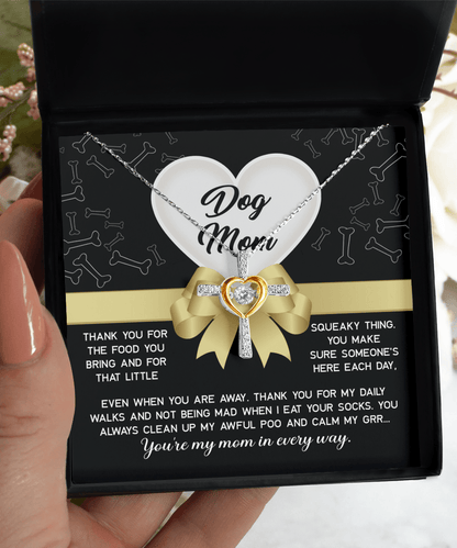 Dear Dog Mom Thank You For That Squeaky Thing Cross Pendant Necklace - Mallard Moon Gift Shop
