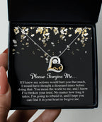 Apology Gift for Girlfriend, Wife, Soulmate - Sorry, Broken Your Trust - Love Dancing Heart Pendant Necklace