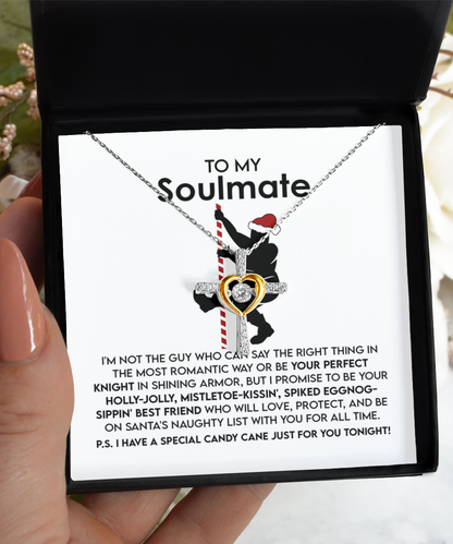 Soulmate, Wife, Girlfriend Romantic Gift - For All Time - Dancing Cross Pendant Necklace - Mallard Moon Gift Shop