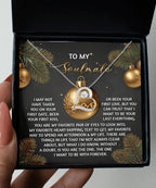 To My Soulmate Without A Doubt You Are The One Christmas Anniversary Heart Pendant Necklace for Wife Girlfriend Jewelry