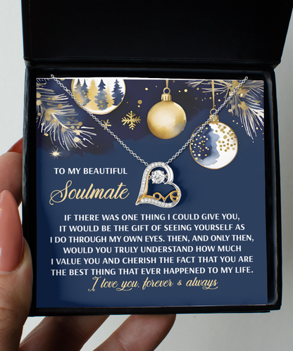 Gift for Soulmate - Best Thing - Love Dancing Heart Pendant Necklace - Mallard Moon Gift Shop