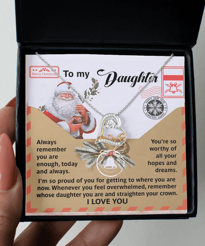 To My Daughter - All Your Hopes and Dreams - Love Dancing Heart Pendant Necklace - Mallard Moon Gift Shop