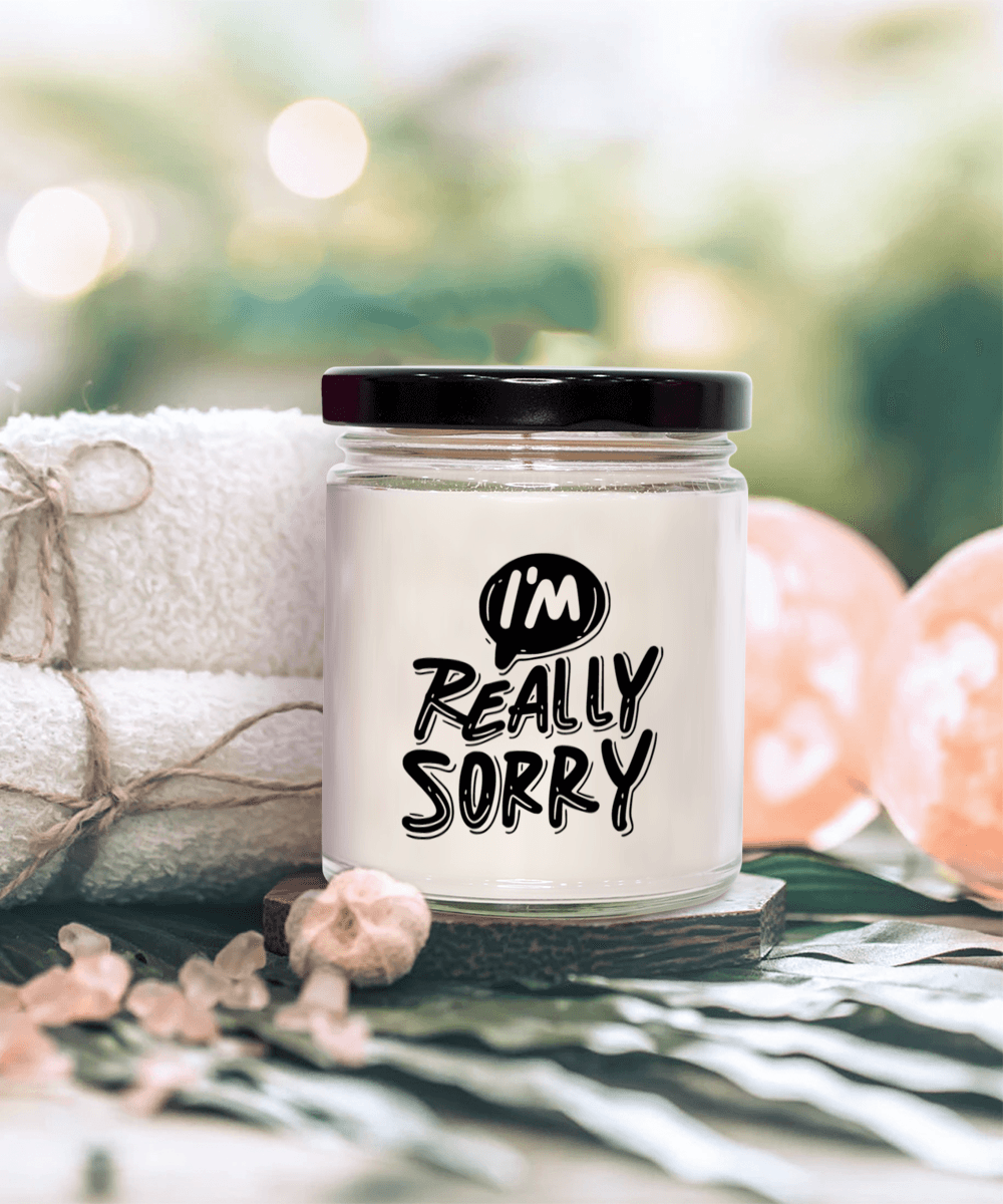 Apology Gift - I Am Really Sorry - Scented Soy Candle - Mallard Moon Gift Shop