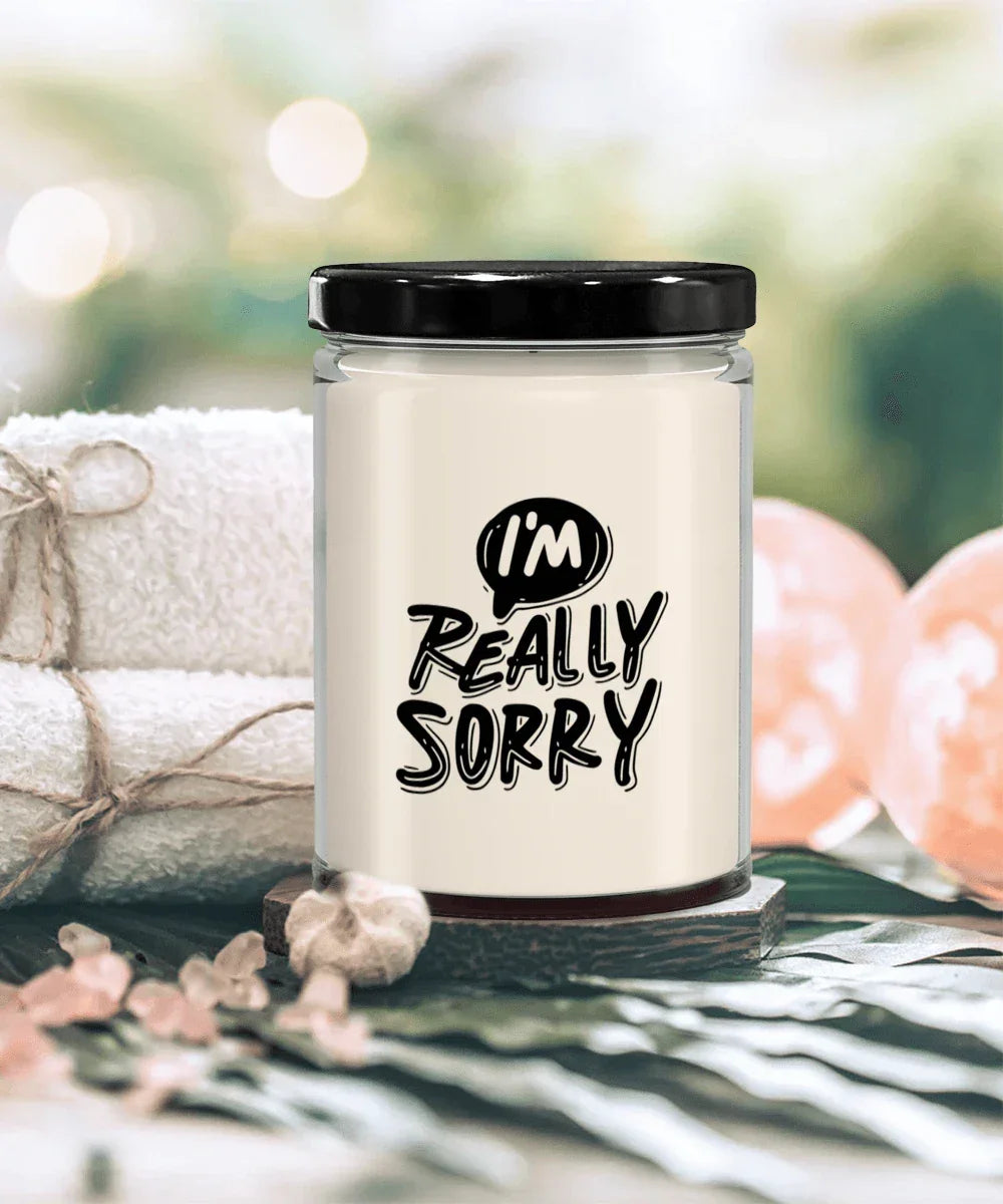 Apology Candle Gift - “I’m Really Sorry” – 9oz Hand-Poured Soy Candle with Comforting Scents | Thoughtful Forgiveness Gift