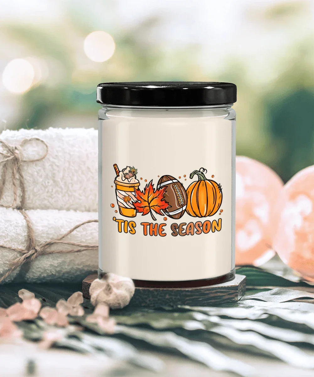 Smells Like Football, Fall and Pumpkin Spice Scented Soy Candles