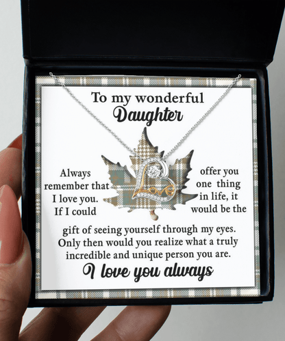 Daughter Birthday, Graduation, Christmas Inspirational Gift  - Through My Eyes - Love Dancing Heart Pendant Necklace - Mallard Moon Gift Shop