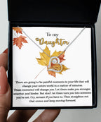 Daughter Birthday, Graduation, Christmas Inspirational Gift - Make You Stronger - Love Dancing Heart Pendant Necklace