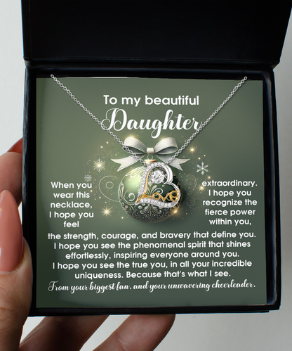Gift for Daughter - Incredible Uniqueness - Love Dancing Heart Pendant Necklace - Mallard Moon Gift Shop