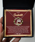Gift for Soulmate, Girlfriend, Wife - Be With You - Love Dancing Heart Pendant Necklace