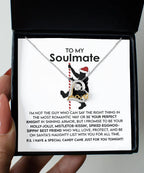 Gift for Soulmate - For All Time - Love Dancing Heart Pendant Necklace