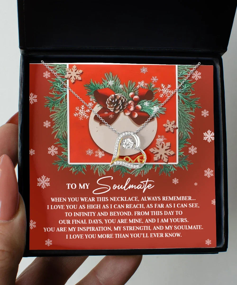 Soulmate Romantic Gift - I Am Yours - Love Dancing Heart Pendant Necklace
