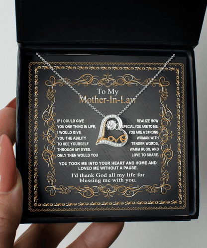 Mother-in-Law Gift You Took Me Into Your Heart and Home Heart Pendant Necklace - Mallard Moon Gift Shop
