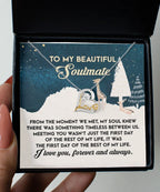 Gift for Soulmate - Between Us - Love Dancing Heart Pendant Necklace