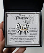 Daughter Birthday, Graduation, Christmas Inspirational Gift - See Your Beauty - Love Dancing Heart Pendant Necklace