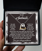 To My Soulmate - Love Dancing Heart Necklace – A Romantic Valentine’s Day Gift with a Heartfelt Message