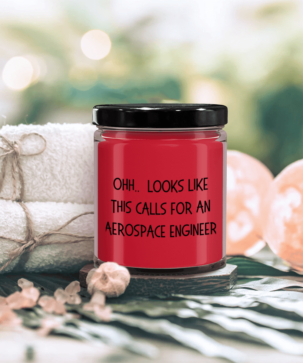 Aerospace Engineer Gifts - OHH - Looks Like This Calls for a Aerospace Engineer Office Humor Scented Soy Candle - Mallard Moon Gift Shop