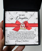 Daughter Christmas Present - Special Way - Love Dancing Heart Pendant Necklace