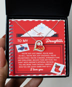 Daughter Christmas Present - Part Of It - Love Dancing Heart Pendant Necklace