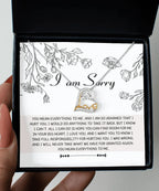 Apology Gift for Girlfriend, Wife, Soulmate - Sorry, Your Big Heart - Love Dancing Heart Pendant Necklace
