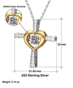 Soulmate, Wife, Girlfriend Romantic Gift - A Team - Dancing Cross Pendant Necklace