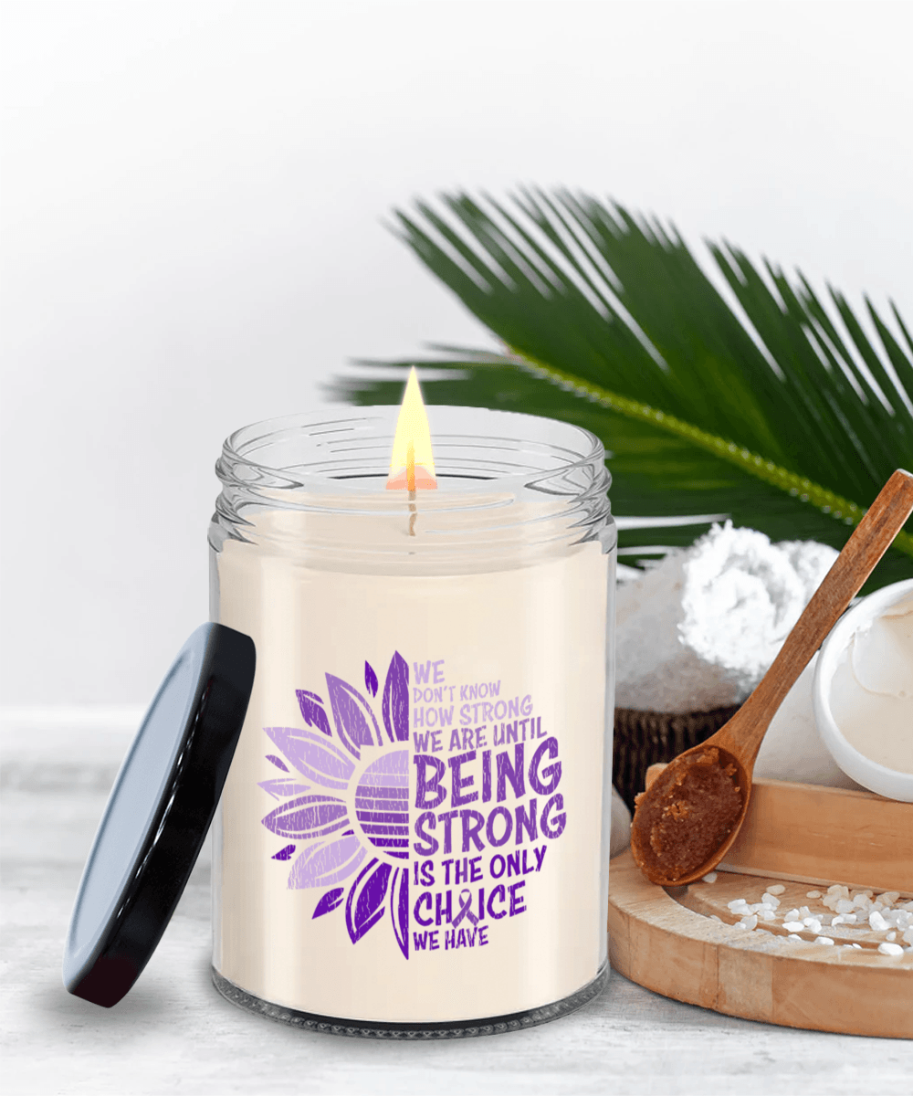 Cancer Support Hodgkins Lymphoma Being Strong Scented Soy Candle - Mallard Moon Gift Shop
